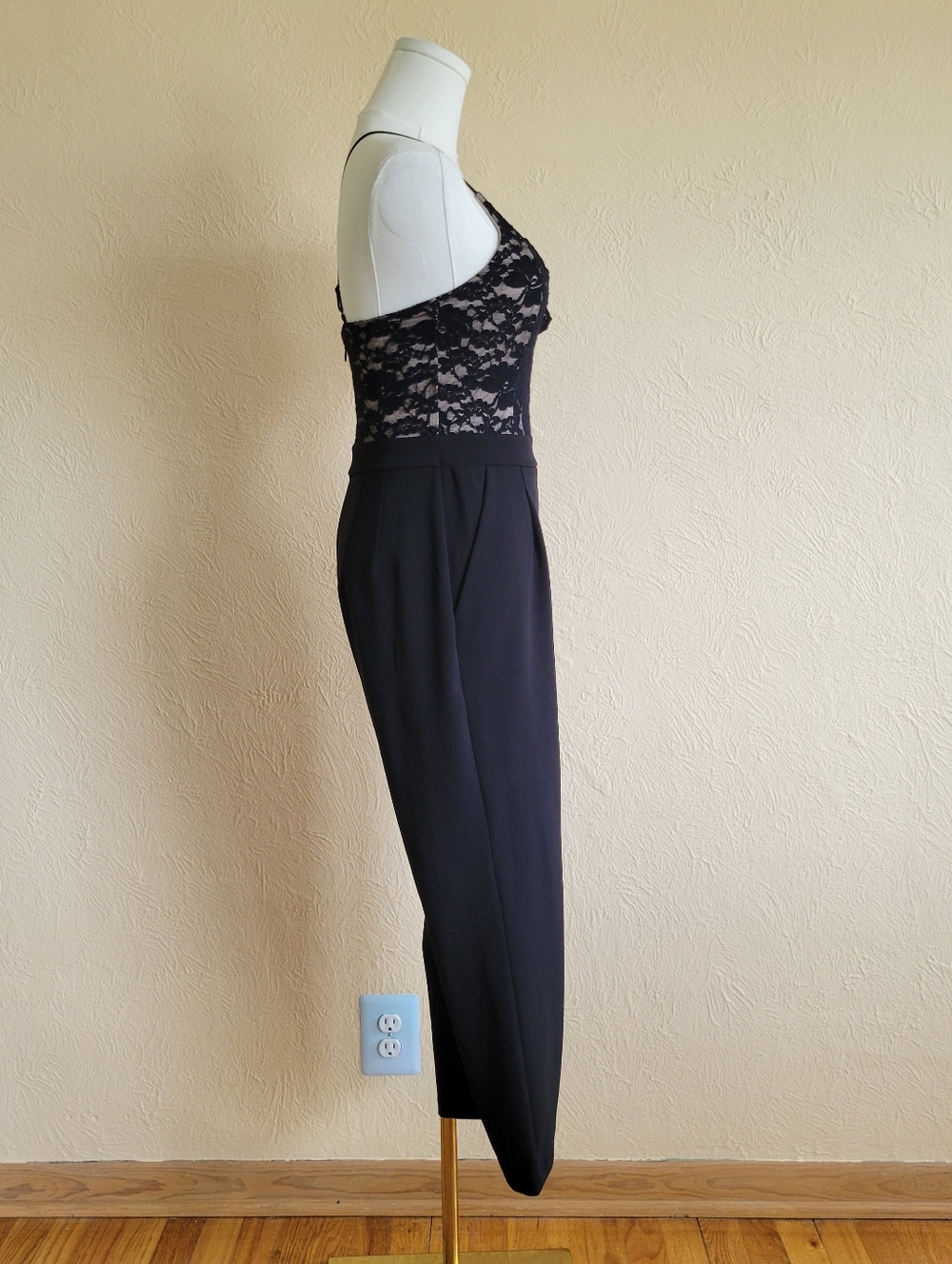 Express | 2018 Petite Black Lace Dressy Jumpsuit - Picture 5 of 11